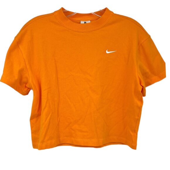 Nike Yellow Cotton Cropped T-Shirt | Women’s XS - Picture 1 of 5